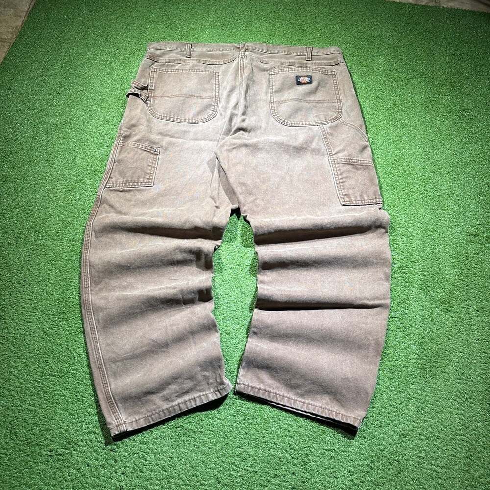 Dickies Men's Carpenter Work Pants Brown Cotton Canvas Size 40x30